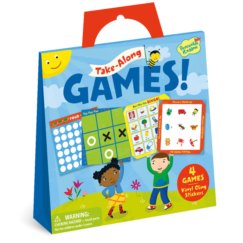 Reusable Sticker Tote - Take-Along Games